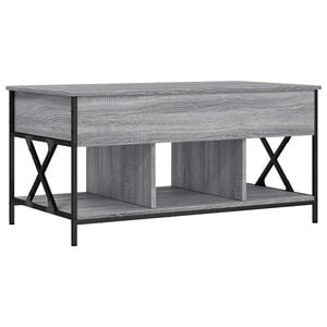 vidaXL Soffbord gr&aring; sonoma 100x55x50 cm konstruerat tr&auml; och metall