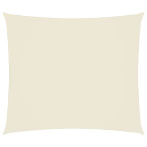 vidaXL Solsegel oxfordtyg rektangul&auml;rt 2x2,5 m gr&auml;ddvit