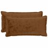 vidaXL Kasta Kudde 2 st HOUTEN Ljusbrun 40 x 80 cm Flanell
