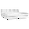 vidaXL Rams&auml;ng med madrass vit 200x200 cm konstl&auml;der