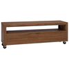 vidaXL TV-sk&aring;p 110 x 30 x 40 cm Naturlig Massivt teaktr&auml;