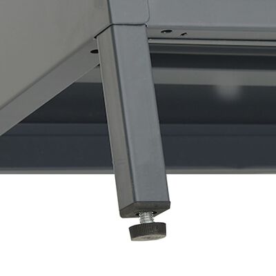 vidaXL TV-bänk antracit 90x30x44 cm stål och glas