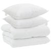 vidaXL Vinter T&auml;cke med kudde 3 pcs Vit Mikrofiber