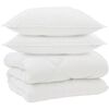 vidaXL Vinter T&auml;cke med kudde 3 st Vit Mikrofiber