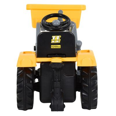 vidaXL Pedaltraktor med skopa för barn gul och svart