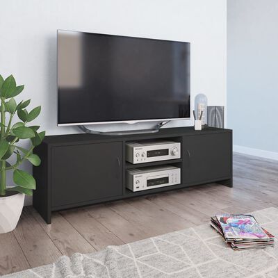 vidaXL Tv-bänk grå 120x30x37,5 cm konstruerat trä