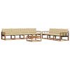 vidaXL Utomhussoffset med kudde 8 pcs Naturlig och Beige