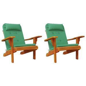 vidaXL Stolkuddar 2 st Oxford Tyg Gr&ouml;n 58 x 77 x 4,5 cm