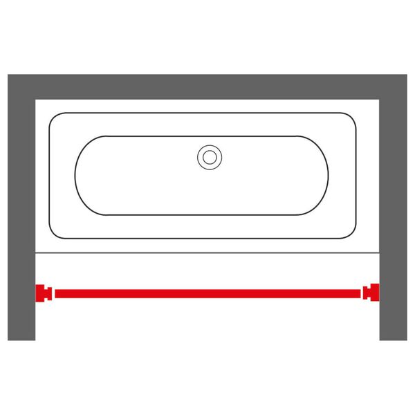 Sealskin Teleskopisk duschdraperist&aring;ng 155-255 cm matt aluminium