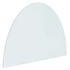 vidaXL Glas eldstad platta Transparent 800 x 600 mm Glas