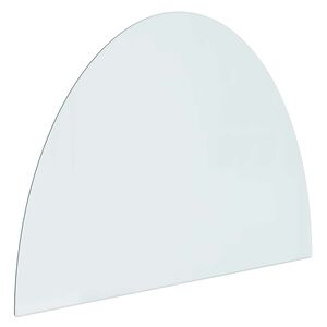 vidaXL Glas eldstad platta Transparent 800 x 600 mm Glas