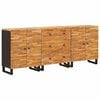 vidaXL Sideboard 3 st 60 x 33 x 75 cm Massivt mangotr&auml; Brun