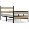 vidaXL S&auml;ngram utan madrass metall sonoma-ek 80x200 cm