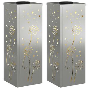 vidaXL Solar LED Stig Ljus 2 st Varmvit 18 x 18 x 50 cm