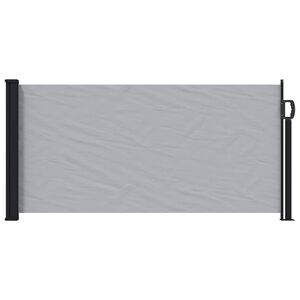 vidaXL Utf&auml;llbar sidomarkis 500 x 100 cm Polyester Rektangul&auml;r Gr&aring;
