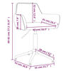 vidaXL Snurrbara matstolar 2 st rosa sammet