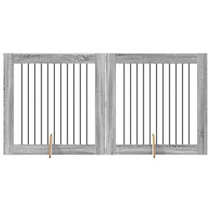 vidaXL Hundlekplats 2 pcs Gr&aring; Sonoma 100 x 100 cm Galvaniserat St&aring;l