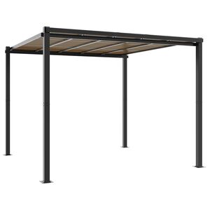 vidaXL Lusthus antracit 3x3 m aluminium