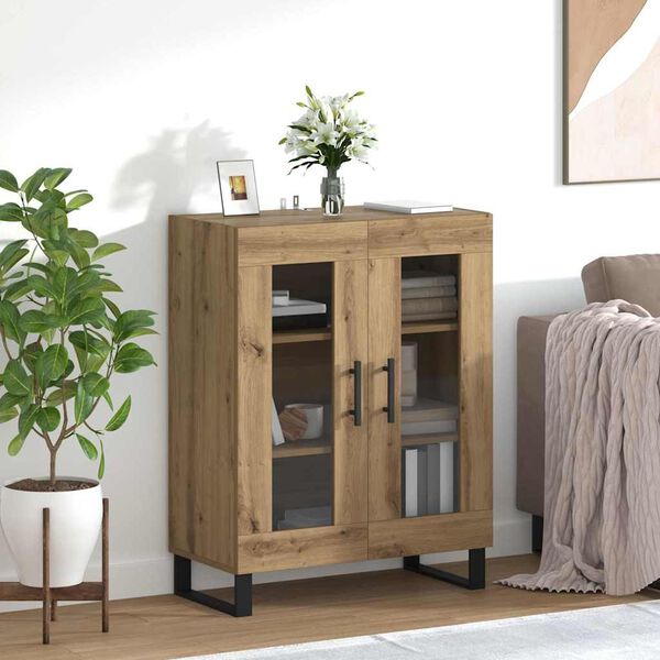 vidaXL Sideboard Artisan Ek 69,5 x 34 x 90 cm Konstruerat tr&auml;