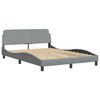 vidaXL Bed Frame without Mattress "Hvar" Light Grey 140x190 cm Fabric
