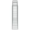 vidaXL Gabioner b&aring;gformade 12 st 200x30x120/140 cm galvaniserat j&auml;rn