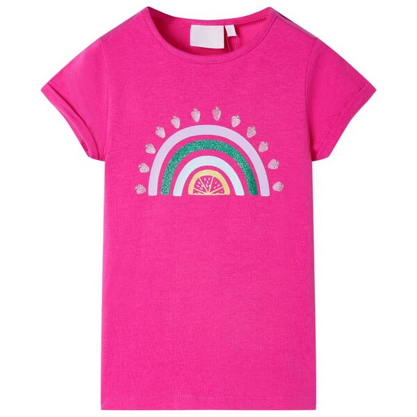 T-shirt f&ouml;r barn m&ouml;rk rosa 128