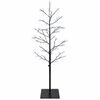 vidaXL Micro bj&ouml;rkjulgran Svart 120 cm St&aring;l 279 LED-lampor