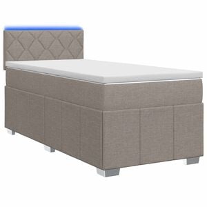 vidaXL Kontinentals&auml;ng med madrass Taupe 90 x 200 cm Tyg