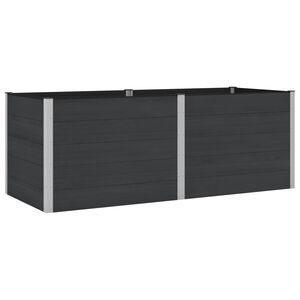vidaXL Upph&ouml;jd odlingsl&aring;da Svart 250 x 100 x 91 cm