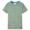 T-shirt med korta &auml;rmar f&ouml;r barn khaki 128