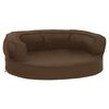 vidaXL Ergonomisk hundmadrass 60x42 cm linnelook brun