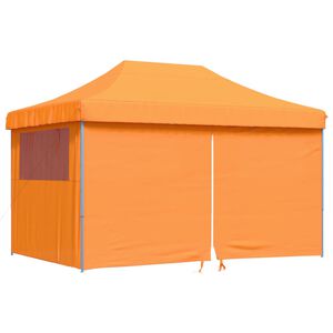 vidaXL Pop-Up hopf&auml;llbart partyt&auml;lt med 4 sidov&auml;ggar ORANGE