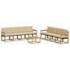 vidaXL Utomhussoffset 9 st Vit och Beige