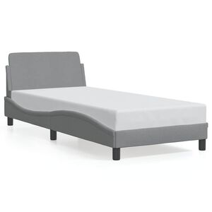 vidaXL Bed Frame "Dover" Light Grey 80x200 cm Fabric