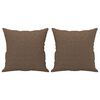 vidaXL 2-sits soffa med prydnadskuddar brun 140 cm tyg