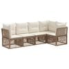 vidaXL Tr&auml;dg&aring;rdsoffset 5 pcs Beige konstrotting