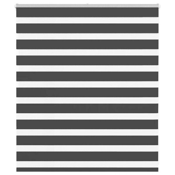 vidaXL Rullgardin zebra svart 125x100 cm tyg bredd 120,9cm polyester