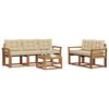 vidaXL Utomhussoffset med kudde 6 pcs Naturlig och Beige