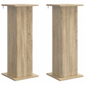 vidaXL V&auml;xtst&auml;ll 2 pcs Sonoma-ek 30,5 x 30 x 80,5 cm Konstruerat tr&auml;