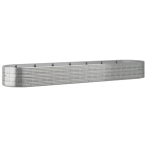 vidaXL Odlingsl&aring;da pulverlackerat st&aring;l 584x140x68 cm silver