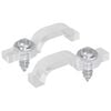 vidaXL LED Strip Clips 2 pcs Transparent 23,8 x 7,3 x 4,3 mm