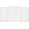 vidaXL Gabioner bågformade 4 st 400x50x200/220 cm galvaniserat järn