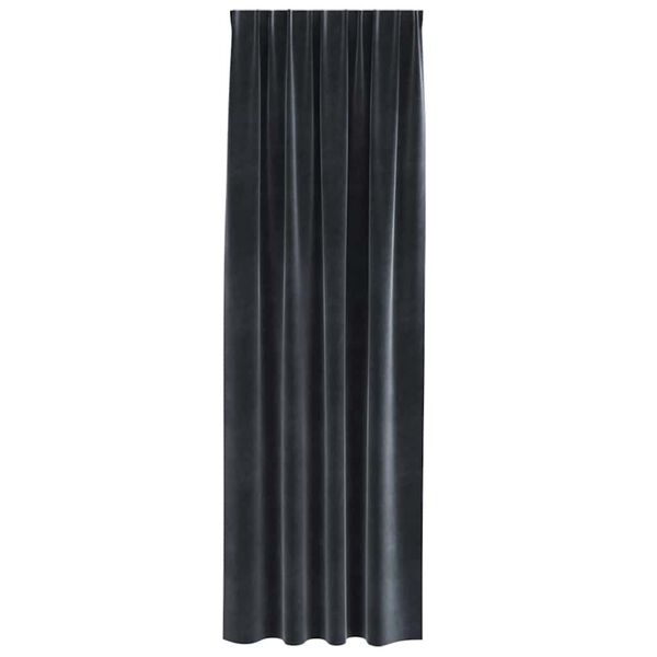 vidaXL M&ouml;rkl&auml;ggningsgardiner 2 pcs M&ouml;rkgr&aring; 140 x 245 cm Sammet