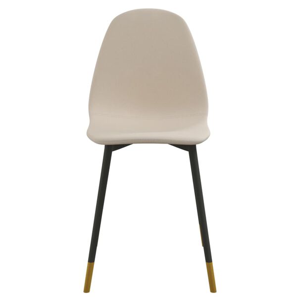 vidaXL Snurrbara matstolar 4 st gr&auml;ddvit tyg