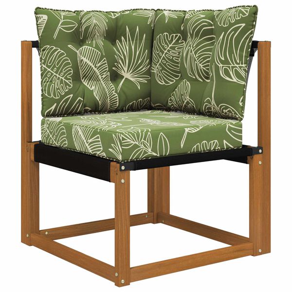 vidaXL Utomhus Soffa Kudde 3 pcs Bladdesign Polyester