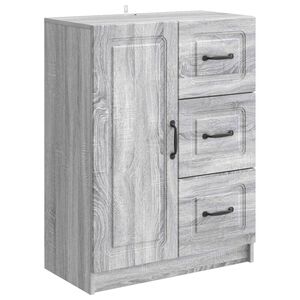vidaXL Sideboard Gr&aring; sonoma-ek 66 x 34,5 x 87 cm Konstruerat tr&auml;