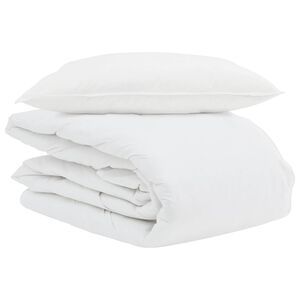 vidaXL Sommar Duvet med kudde 2 st Vit Dunfj&auml;der