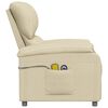vidaXL Elektrisk massagefåtölj gräddvit tyg