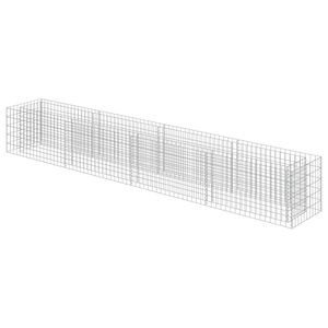vidaXL Planteringsgabion upph&ouml;jd galvaniserat st&aring;l 360x50x50 cm