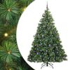 vidaXL Konstgjord julgran med 300 LED-lampor Gr&ouml;n 210 cm PE och PVC